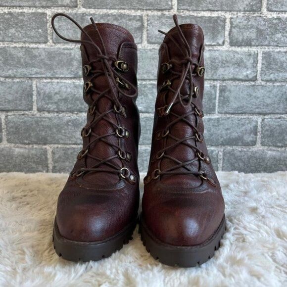 Stuart Weitzman Mackinac Leather Booties Size 8.5 - Picture 6 of 11